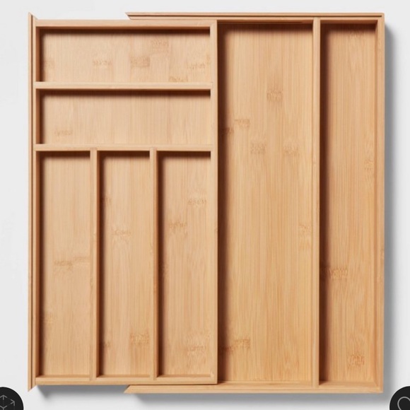 Brightroom Bamboo 7 Compartment Expandable Draw Organizer - Picture 4 of 9